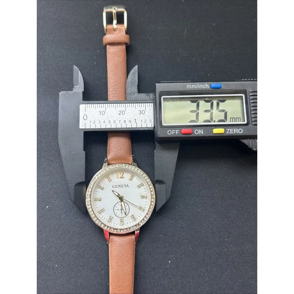 Geneva Gold Tone White Dial Women’s Quartz Watch